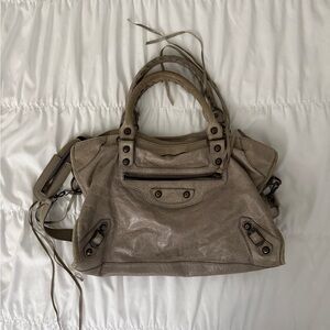 Balenciaga Classic City Bag – Grey / Taupe